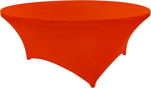Vista 45 de Mantel de cóctel de elastano redondo de 24 pulgadas x 30 pulgadas de alto, color negro