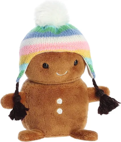 Vista 6 de Aurora® Festive Holiday Land of Lils™ Lil' Gingin™ - Animales de peluche de temporada - Regalos conmovedores - Marrón 5.5 pulgadas