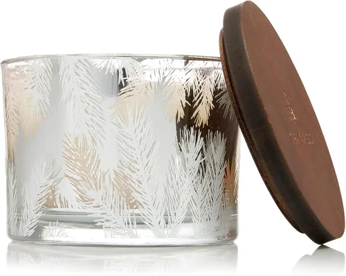 Vista 9 de Velas Thymes Frasier Fir - Colección Statement - Plata con diseño de aguja de pino - Velas perfumadas para decoración del hogar - Notas de aguja