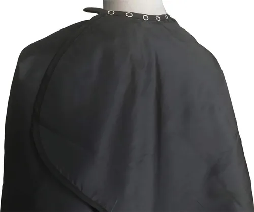Vista 3 de Pelocapa Capa de Barbería para Hombres, Capa de Corte de Cabello con Broches, Capa de Corte Profesional de Salón, Delantal Bata Grande Impermeable