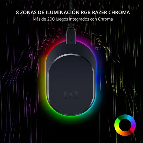 Vista 3 de Razer Mouse Dock Pro con Puck de Carga Inalámbrica: Carga Inalámbrica Magnética - Transceptor HyperPolling 4K Hz Integrado - Base Antideslizante