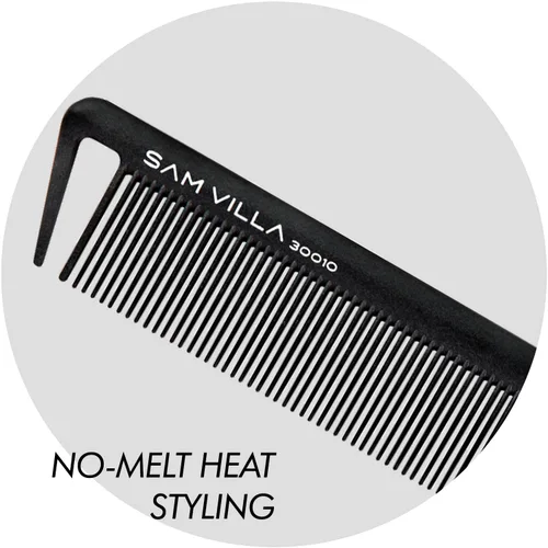 Vista 7 de Sam Villa Signature Series - Juego de 8 peines profesionales para cortar y separar el cabello con estuche