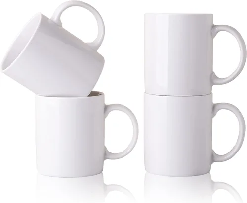 Vista 30 de GBhome Juego de 6 tazas de café de 12 onzas, tazas de café de cerámica con flores adhesivas para hombre, mujer, mamá, papá, juego de tazas de café