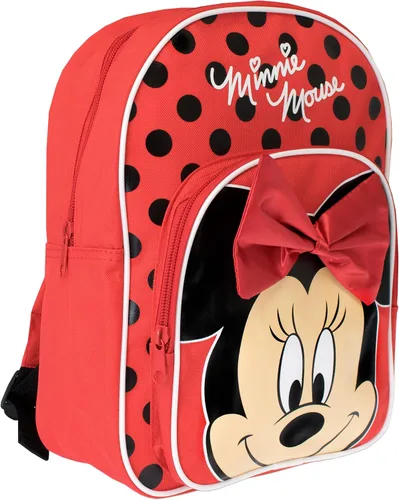 Vista 2 de Disney Minnie Mouse - Mochila con lazo para niñas Rojo talla única Viajar