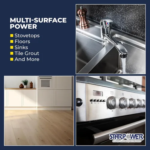 Vista 12 de STARPOWER Limpiador/Desengrasante Super Poderoso de Alta Resistencia para Todas las Superficies, Grasa, Aceite y Suciedad, 24 Onzas Para todo