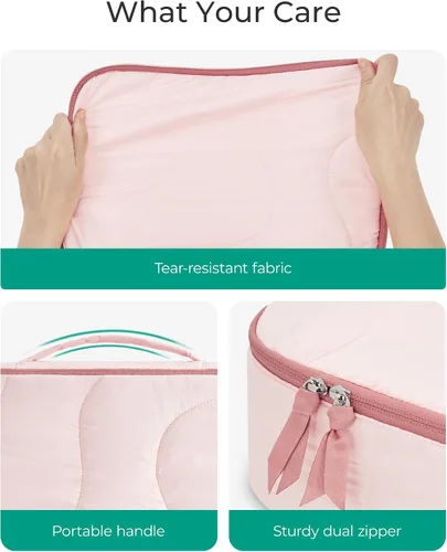 Vista 6 de BAGSMART Wet Dry Bags - Paquete de 5 bolsas de viaje reutilizables para trajes de baño, pañales de tela para bebé, playa, piscina, cubos de embalaje