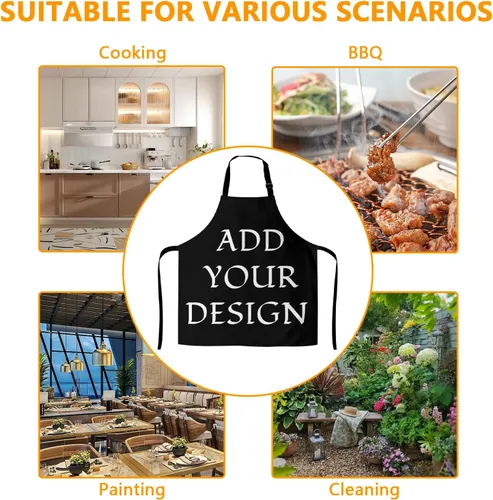 Vista 5 de Delantal personalizado,Delantales personalizados,Delantales personalizados con bolsillos,Delantal de cocina,Delantales personalizados