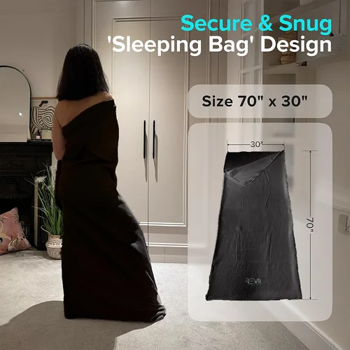 Vista 4 de Manta de inserción para sauna REVIIV - Juego de 2 toallas suaves de algodón negro a cuadros - Cómodas y fáciles sesiones en casa, limpieza mínima