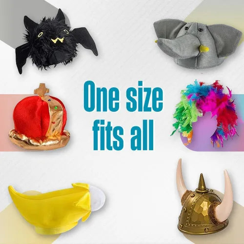 Vista 2 de Funny Party Hats Accesorios para cabina de fotos, sombreros de disfraz a granel, sombreros de vestir para adultos, juego surtido de 6 piezas