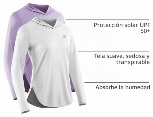 Vista 4 de NELEUS Women's Sun Protection Running Athletic Long Sleeve Hoodie Shirts