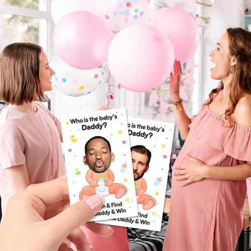 Vista 5 de Zunaked 40 juegos lindos para baby shower, tarjetas de sorteo de boletos de lotería, juego de baby shower, divertidos juegos de revelación