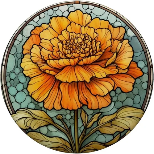 Vista 3 de PopSockets PopGrip estándar con diseño floral de flores de caléndula