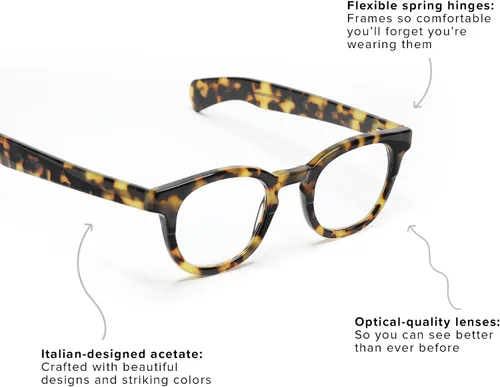 Vista 3 de eyebobs - Total Wit Gafas de lectura prémium para hombres y mujeres Marco redondo