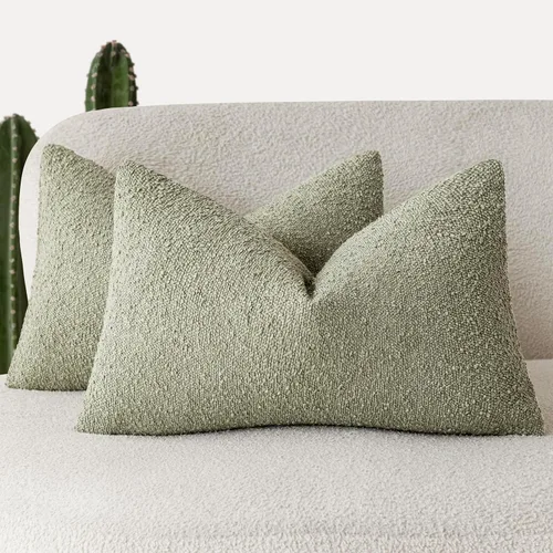 Vista 76 de Foindtower - Juego de 2 fundas decorativas de textura de bucle, fundas de almohada acentuadas, fundas de cojín sólidas, neutrales, para sofá, silla