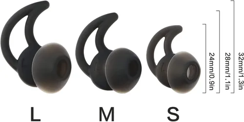 Vista 5 de 3 pares de auriculares de repuesto de silicona en auriculares con aislamiento de ruido compatibles con Bo-se QC20 QC20i SoundSport SIE2i IE2 IE3