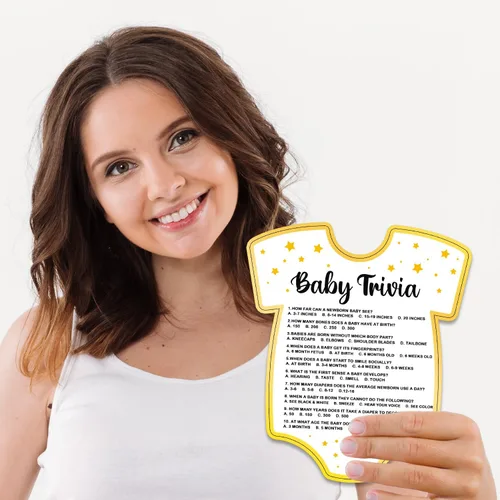 Vista 4 de Juegos de baby shower, tarjetas de juego de preguntas para bebés, suministros y actividades divertidos para juegos de fiesta de baby shower, género