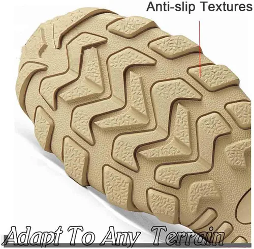 Vista 6 de Einplus Botas tácticas militares de combate para hombre, resistentes al agua, ligeras, botas de trabajo