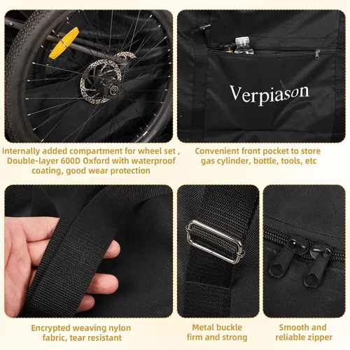 Vista 6 de Bolsa de transporte plegable para bicicleta de carretera MTB de 26-29 pulgadas