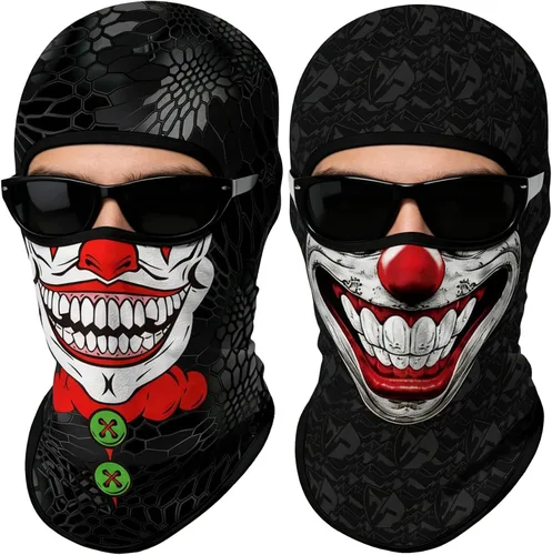 Vista 54 de Pasamontañas 3D, máscara de cara completa, resistente al viento, máscara de esquí con calavera táctica para motocicleta, ciclismo, Halloween 4