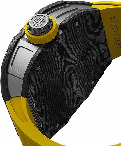 Vista 6 de DAVIS ELVIN Reloj automático para hombre estilo caballero barril de vino con movimiento automático suizo impermeable relojes mecánicos para hombre