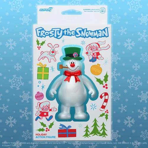 Vista 4 de Super7 Figura de Reacción Frosty The Snowman (Inspirada en Caja de Dulces) - Figura de Acción de Frosty The Snowman de 3.75 Pulgadas con Accesorio