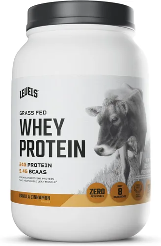 Vista 11 de Levels Proteína de Suero Alimentada con Pasto en Polvo, Sin Artificiales, 24G de Proteína, Cappuccino, 2LB