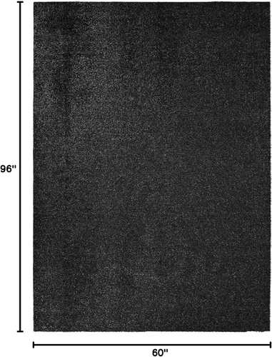 Vista 3 de Garland Rug Alfombra de césped artificial de 5 pies x 8 pies, grande para interiores/exteriores, color negro - Negro exuberante, duradera y de bajo