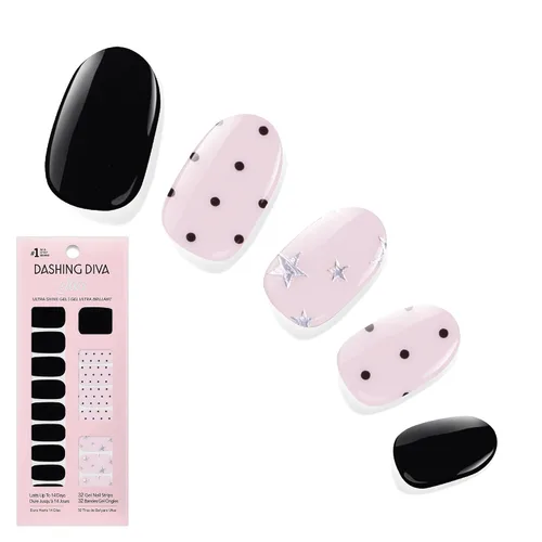 Vista 20 de Dashing Diva Flor Azul - Tiras de uñas de gel brillantes, sin rayos UV, resistentes al astillado, de larga duración, juego de manicura de 3 piezas