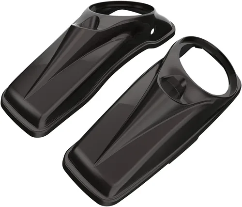 Vista 88 de Tapas para bocinas de motocicleta aptas para 2014+ Harley Touring Hard Saddle Bags - Whisky ámbar, 8 pulgadas Amber Whiskey