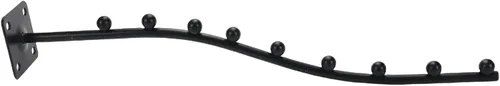 Vista 4 de 4 piezas de percha ondulada en cascada para montaje en pared, perchero para ropa, trajes, 9 cuentas, gancho de exhibición de ropa con tornillos