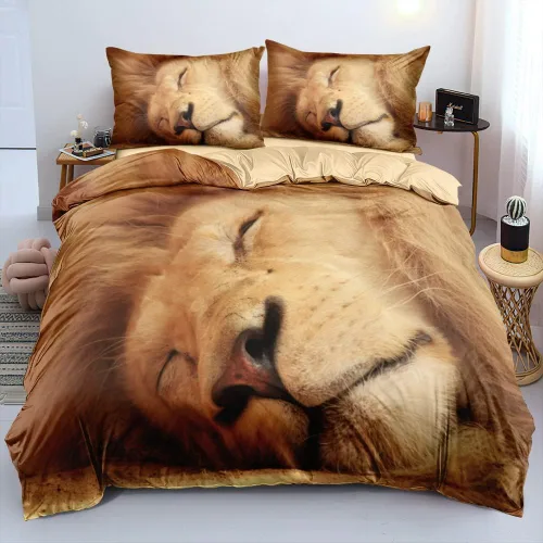 Vista 39 de Juego de funda de edredón con diseño de tigre blanco, tamaño individual, funda de edredón con estampado de animales salvajes, juego de ropa de cama