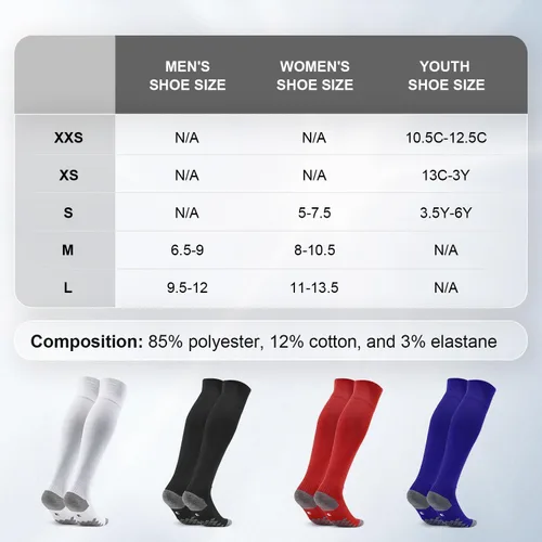 Vista 7 de Northdeer Calcetines de fútbol para jóvenes, calcetines de béisbol para fútbol, sóftbol, mujeres, jóvenes, adultos, hombres, sobre la pantorrilla