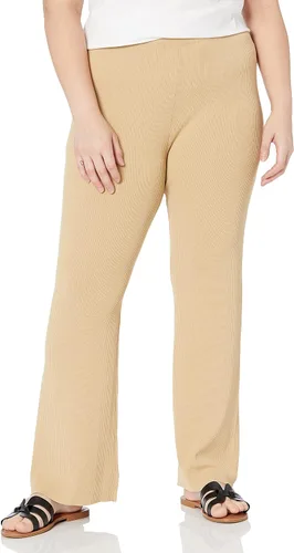 Vista 4 de The Drop Pantalón tipo suéter Ellison Rib Flare Leg para mujer Curds & Whey