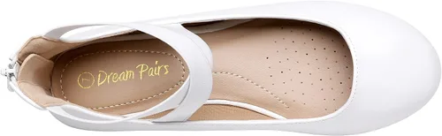 Vista 4 de Dream Pairs Zapatos planos, cómodos y de moda, para mujer, con correas elásticas para el tobillo