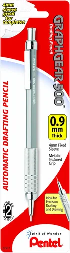 Vista 5 de Pentel Graph Gear 500 - Lápiz de dibujo automático, 0.3mm, barril marrón, 1 paquete (PG523BP)