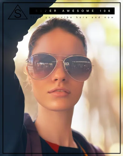 Vista 3 de SA106 Airforce - Gafas de sol clásicas de gran tamaño con borde de metal para hombre