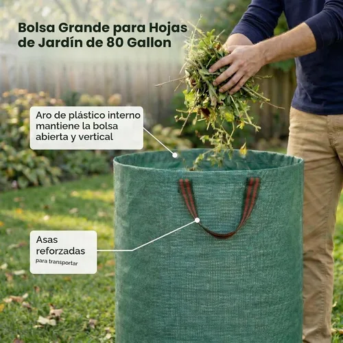 Vista 3 de Gardzen Paquete de 3 bolsas de jardín de 80 galones