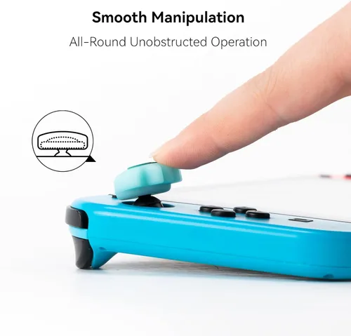 Vista 5 de Joycon Thumb Grip Caps Compatible with Splatoon Nintendo Switch, Soft Silicone Joystick Cover for Nintendo SwitchOLEDLite Controller, 4PCS - Squid &
