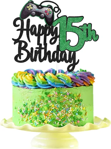 Vista 11 de Decoración de pastel de feliz cumpleaños 8 para videojuegos, suministros para tartas de fiesta de cumpleaños de 8 años, juego en nivel, decoración