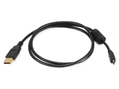Vista 6 de Monoprice Cable USB 2.0 A macho a micro macho de 5 pines 28/24AWG con núcleo de ferrita (chapado en oro) (105459)