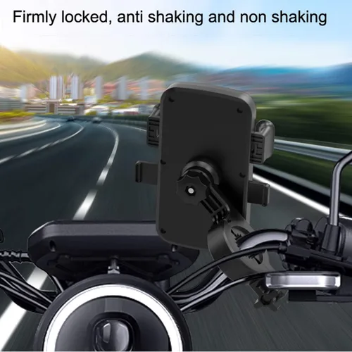 Vista 12 de Soporte de teléfono para manillar de bicicleta, soporte de teléfono de motocicleta, abrazadera de teléfono para manillar de motocicleta, clip