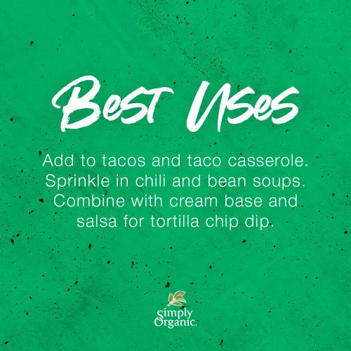 Vista 3 de Simply Organic Southwest - Condimento para tacos, certificado orgánico, 1.13 onzas, paquete de 3