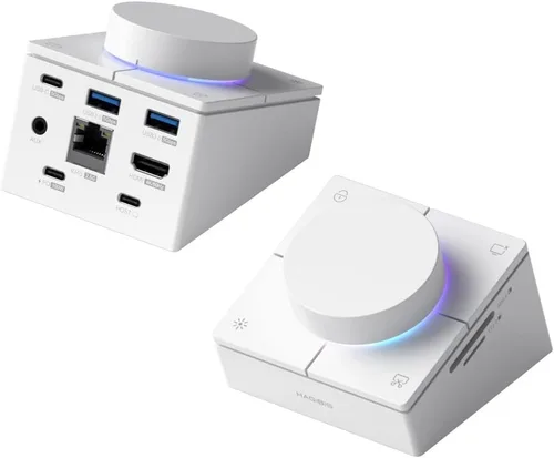 Vista 10 de Concentrador USB C de Hagibi con botones de acceso directo, estación de acoplamiento RGB tipo C con HDMI 4K@60Hz, PD de 100W, USB-C de 5Gbps, 2