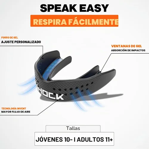 Vista 3 de Shock Doctor 9401A Basurero Talker Negro Adulto