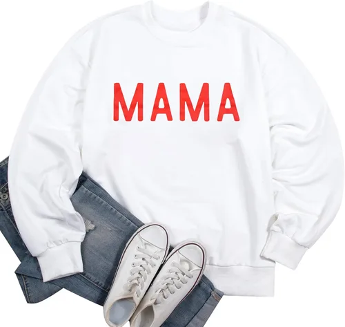 Vista 5 de UNIQUEONE Mommy and Me Valentines Outfits - Valentines Day Shirt Letter Print Crewneck Pullover Sweatshirt Baby Clothes