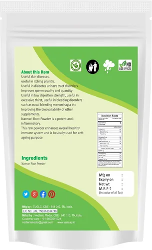 Vista 2 de Indian Sarsaparilla Root Powder (Nannari, Hemidesmus indicus, Anantmool) – Premium Dried Root Fine Ground for Herbal Tea, Syrups & Botanical Blends