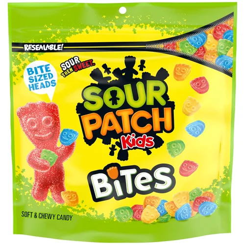Vista 21 de SOUR PATCH KIDS Bites Soft & Chewy Candy, caramelos a granel, 12 bolsas de 12 oz