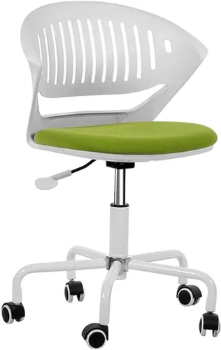 Vista 7 de Silla de computadora de espacio pequeño Silla de escritorio cómoda Silla de oficina de estudio simple (negro)