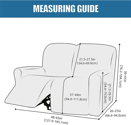 Vista 6 de Funda para sofá reclinable de 2/3 plazas, de piel sintética, impermeable, con bolsillo lateral, funda para sillón de masaje, protector de muebles
