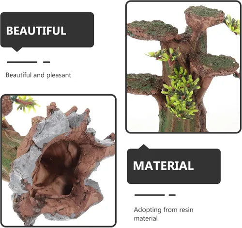 Vista 9 de POPETPOP Árbol de musgo simulado Plantas acuáticas Plantas acuáticas Plantas de decoración de peceras Plantas para peceras Plantas de acuario